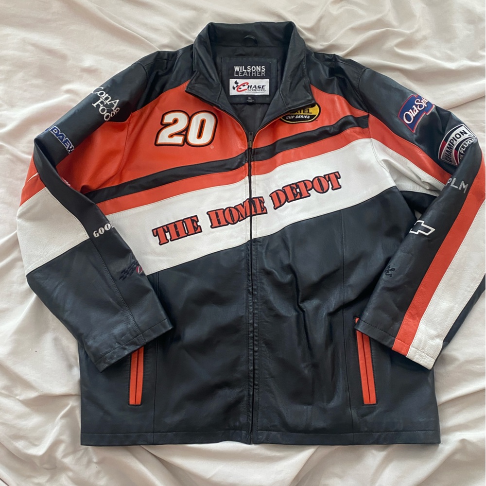 Tony Stewart #20 Home Depot Leather Jacket